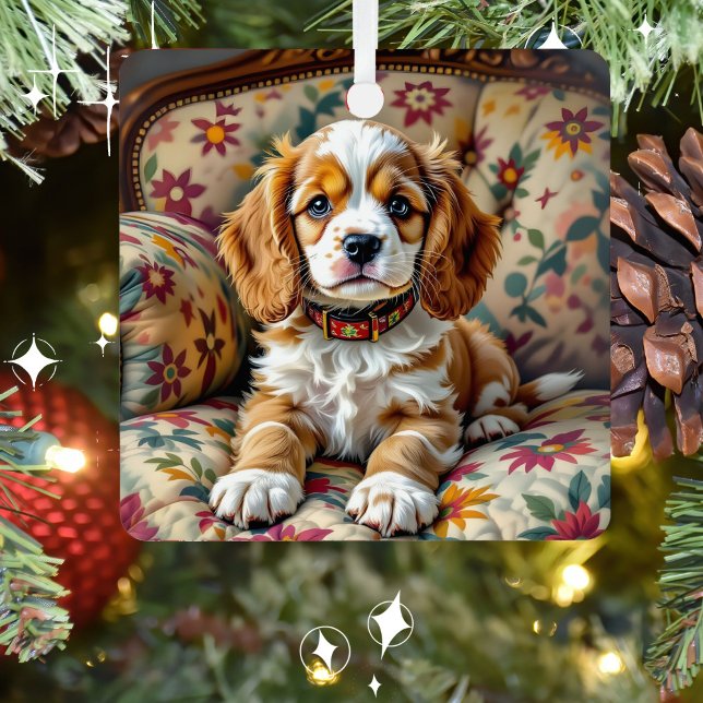 Adorno Metálico Navidades personalizados de cachorros españoles (Subido por el creador)