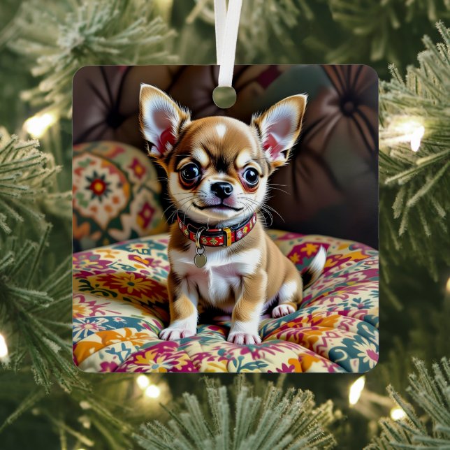 Adorno Metálico Navidades personalizados de Chihuahua (in situ)