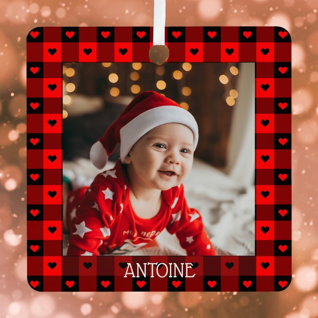 Adorno Metálico Navidades personalizados de corazones cubiertos de (Subido por el creador)