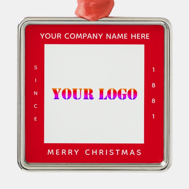 Adorno Metálico Navidades personalizados de la oficina de negocios (Frente)