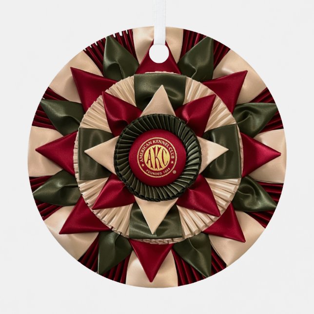 Adorno Metálico NAVIDADES Personalizados de MACH Dog Rosette (Anverso)