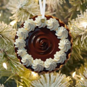 Adorno Metálico Navidades personalizados de pastel de chocolate