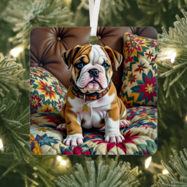 Adorno Metálico Navidades personalizados de perros cachorros de bu