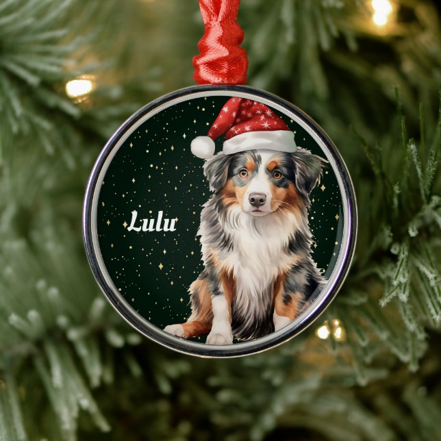 Adorno Metálico Navidades personalizados del Pastor Australiano (Árbol)