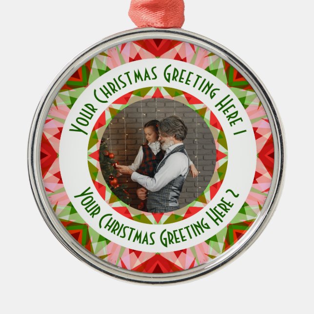 Adorno Metálico Navidades personalizados Estrella Jolly Red Fun Fu (Frente)