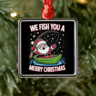 Adorno Metálico Navidades pescadores pescadores Funny Guay Santa C