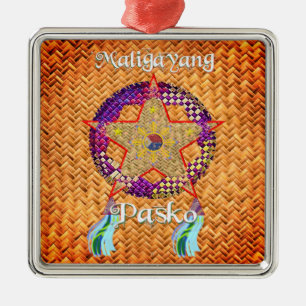 Adorno Metálico Navidades Pinoy Parol Banig Lantern