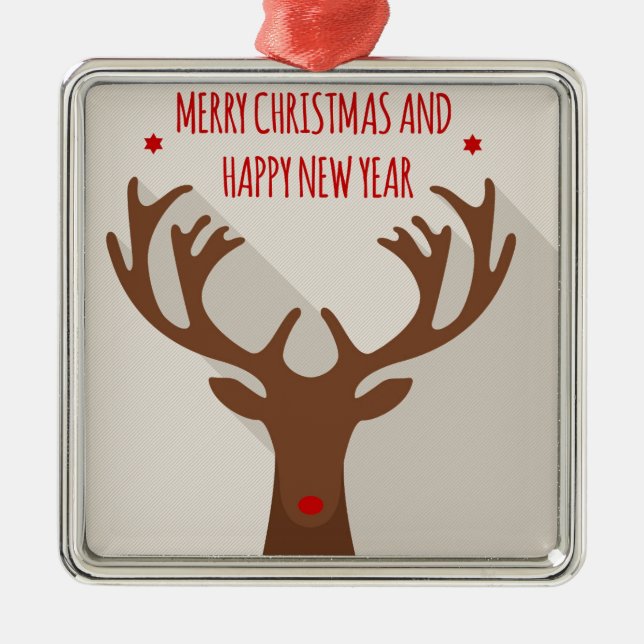 Adorno Metálico Navidades reno cadera fresca elk moderno (Frente)