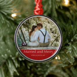 Adorno Metálico Navidades rojos simples casados y moros recién cas