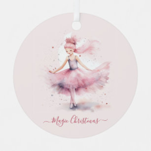 Adorno Metálico Navidades rosados Azúcar plum hada