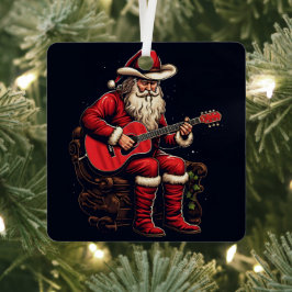 Adorno Metálico navidades santa paling guitarra vacaciones