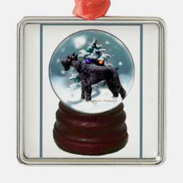 Adorno Metálico Navidades Schnauzer gigantes