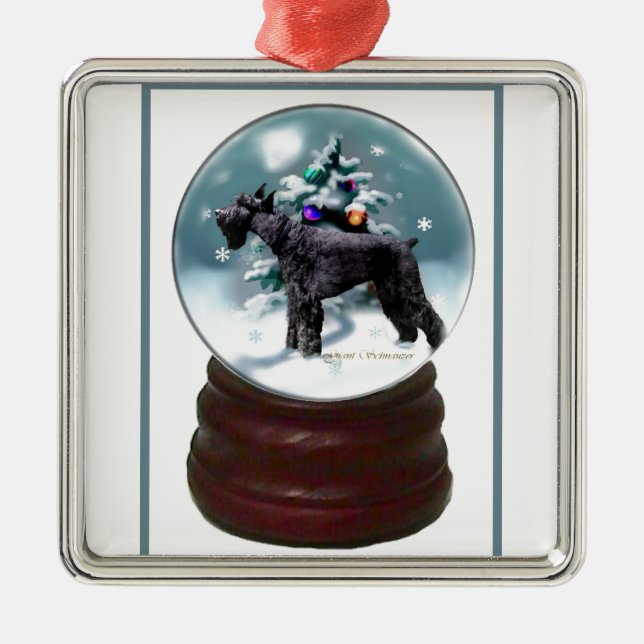 Adorno Metálico Navidades Schnauzer gigantes (Frente)