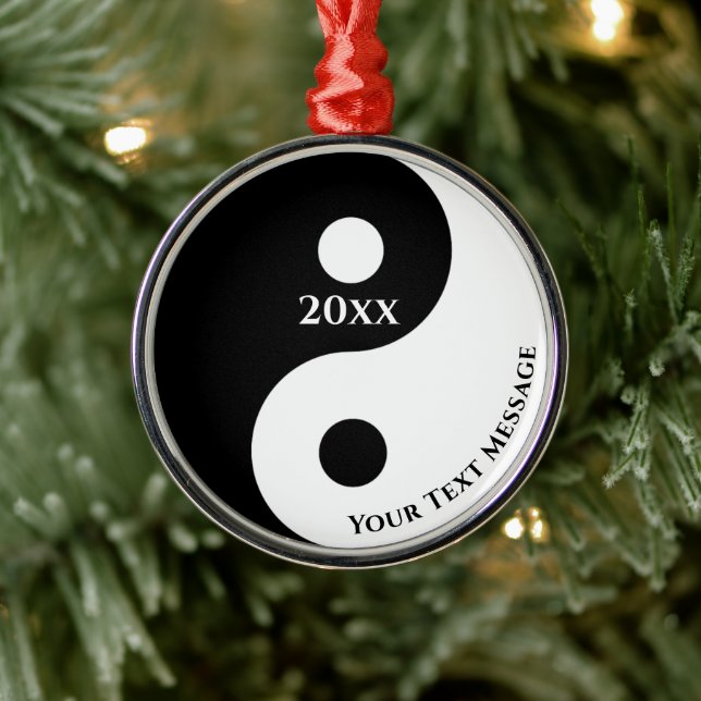 Adorno Metálico Navidades Símbolo de Yin Yang (Árbol)