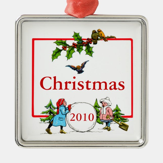 Adorno Metálico Navidades Snowball (Frente)