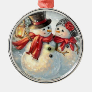 Adorno Metálico Navidades Snowman