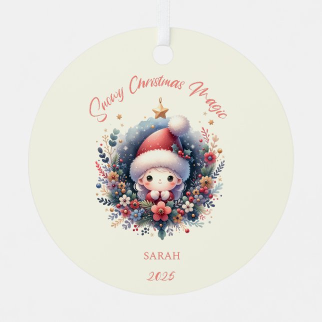 Adorno Metálico Navidades Snowy Magic (Anverso)