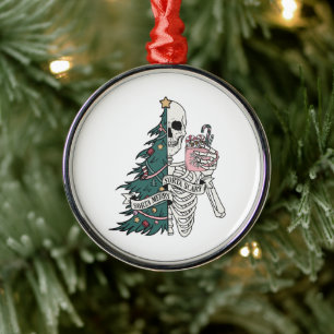 Adorno Metálico Navidades Sorta Scary Sorta Merry Skeleton Tree