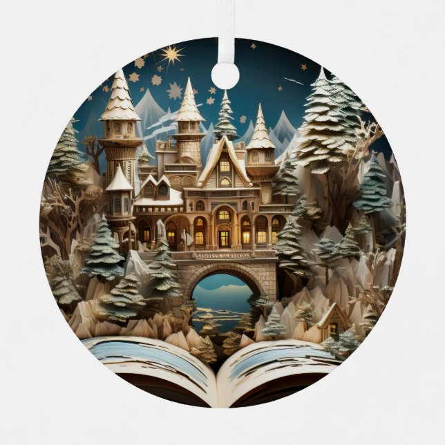 Adorno Metálico Navidades Storybook Castle Pop-Up Wonderland (Anverso)