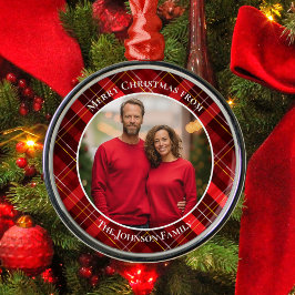 Adorno Metálico Navidades Tartán Tartán Tintado Tinto Tradicional