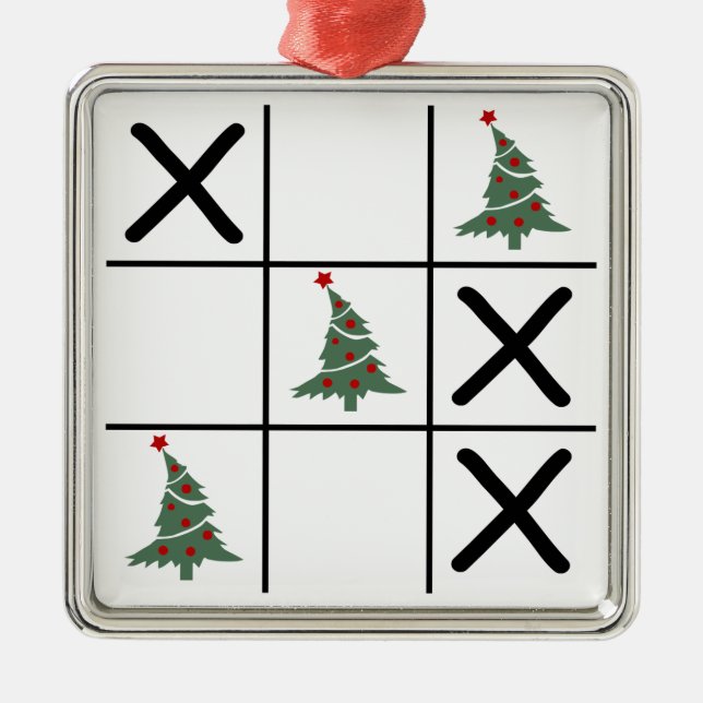 Adorno Metálico Navidades Tic Tac Toe (Frente)