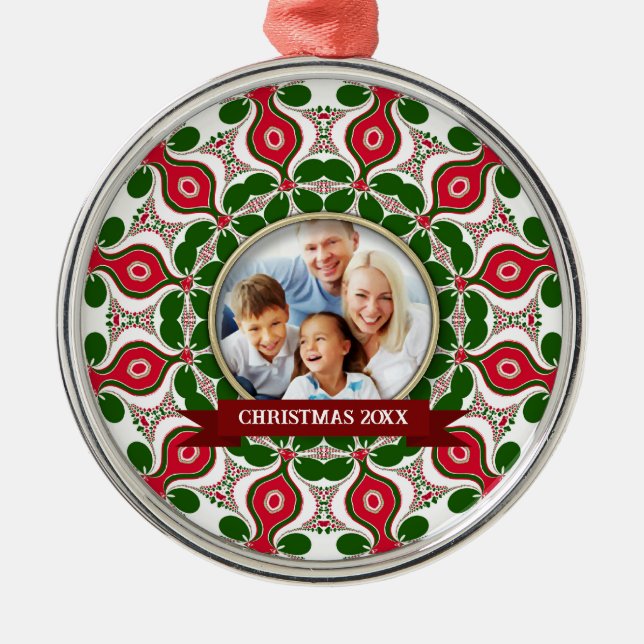 Adorno Metálico Navidades Vacaciones Familia Keepsake (Frente)