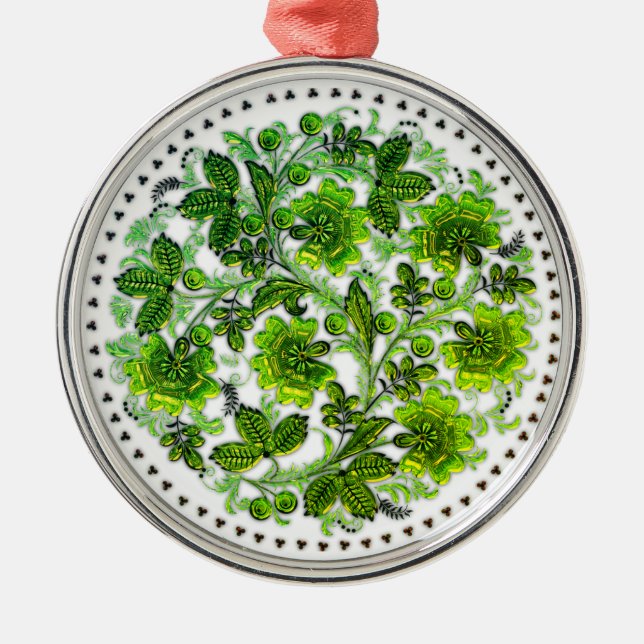 Adorno Metálico Navidades verdes regalo de vacaciones de diseño de (Frente)