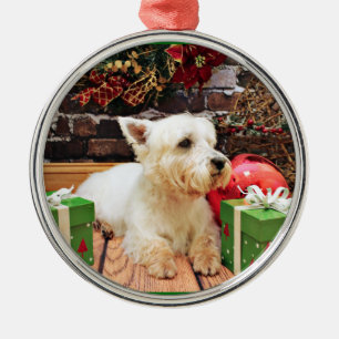 Adorno Metálico Navidades - Westie - Callie