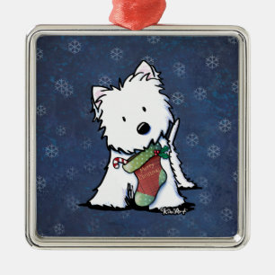 Adorno Metálico Navidades Westie KiniArt