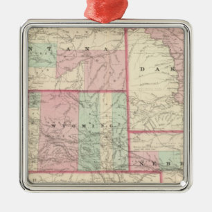 Adorno Metálico Nebraska, Dakota, Idaho, Montana, y Wyoming