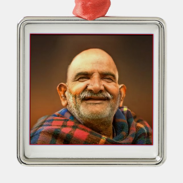 Adorno Metálico Neem karoli baba (Frente)