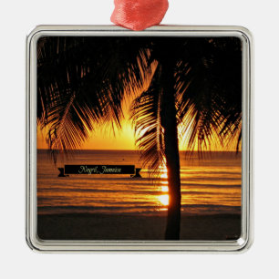 Adorno Metálico Negril, puesta de sol de Jamaica