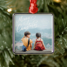 Adorno Metálico Negrita Divertida Letra a Mano Feliz Navidad