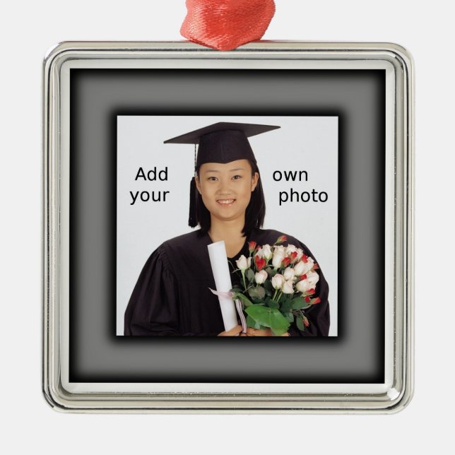 Adorno Metálico Negro Añadir tu foto (Frente)