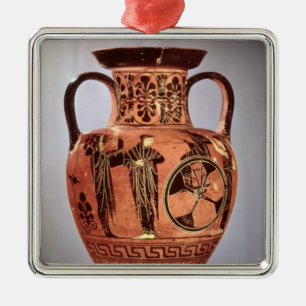 Adorno Metálico Negro-figura griega amphora