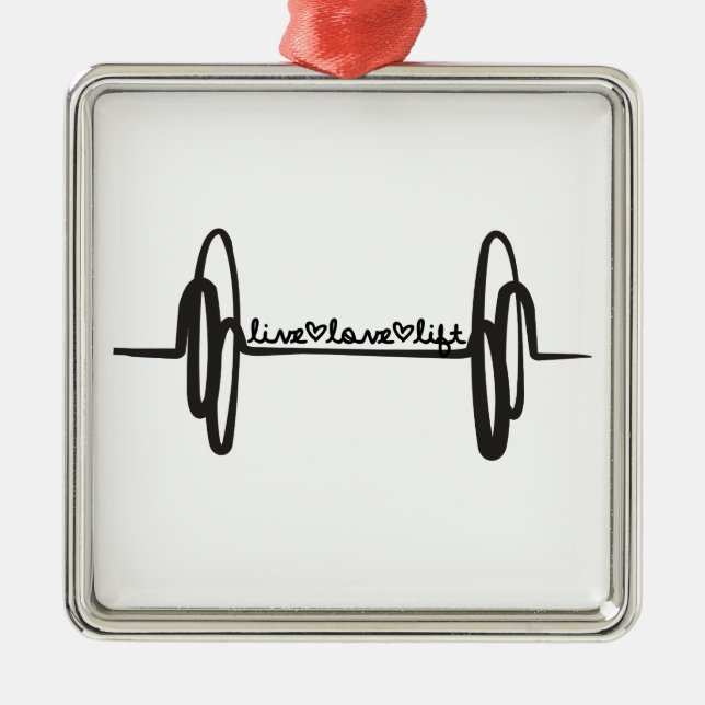 Adorno Metálico Negro vivo de la barra de la elevación del amor (Frente)