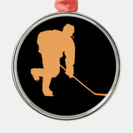 ADORNO METÁLICO NEGRO Y NARANJA