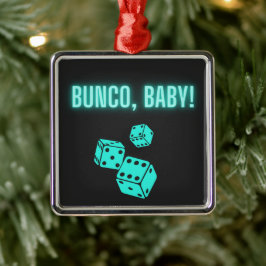Adorno Metálico Neon Aqua Bunco Baby