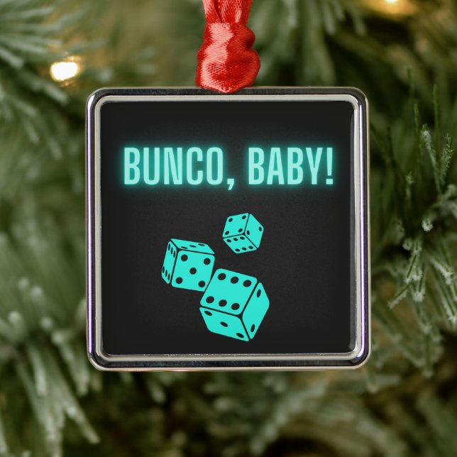 Adorno Metálico Neon Aqua Bunco Baby (Árbol)