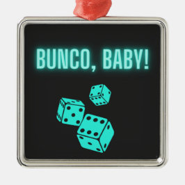 Adorno Metálico Neon Aqua Bunco Baby