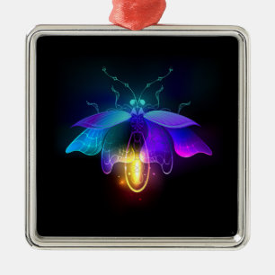 Adorno Metálico Neon Firefly en negro