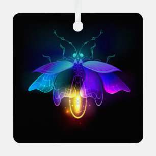 Adorno Metálico Neon Firefly en negro