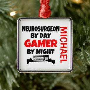 Adorno Metálico Neurosurgeon Loves Playing Video Games