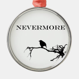 Adorno Metálico Nevermore Raven Poem Edgar Allan Poe Design