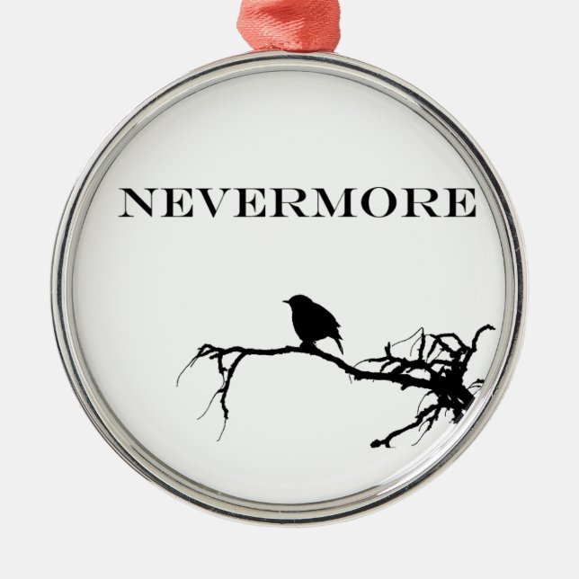 Adorno Metálico Nevermore Raven Poem Edgar Allan Poe Design (Frente)