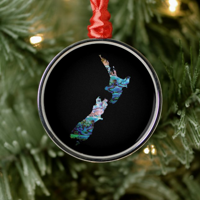 ADORNO METÁLICO NEW ZEALAND MAP SIMPLE PAUA (Árbol)