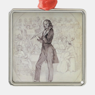 Adorno Metálico Niccolo Paganini, violinista
