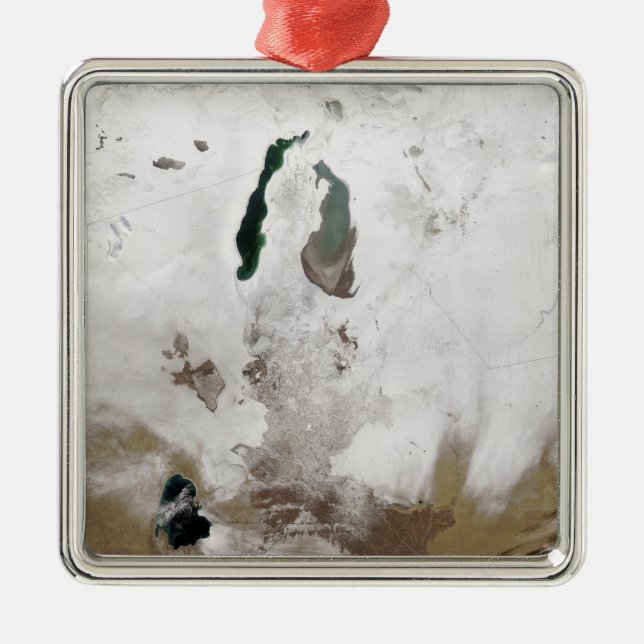 Adorno Metálico Nieve alrededor del mar de Aral (Frente)