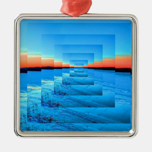 Adorno Metálico Nieve infinita (Frente)