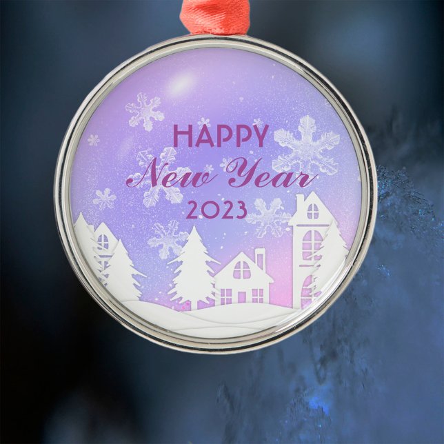 Adorno Metálico Nieve morada en la Casa Blanca de Año Nuevo 2023 (Subido por el creador)